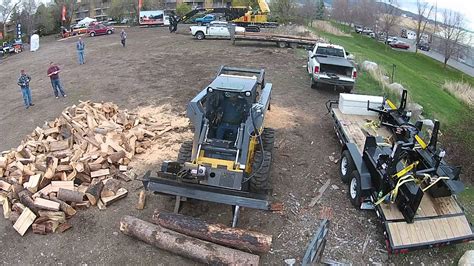 youtube skid steer wood processor|skid steer mounted firewood processor.